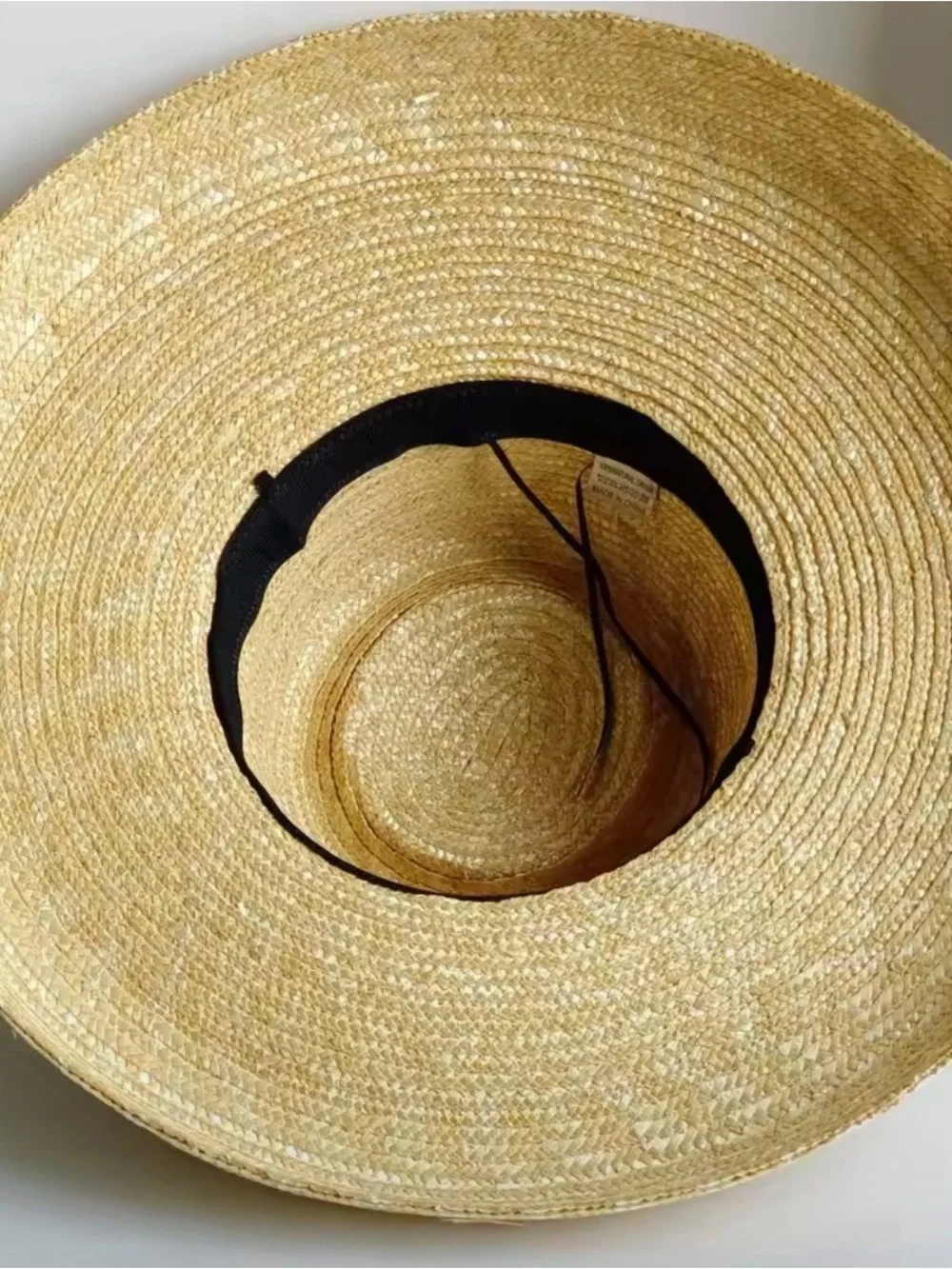 Trendy Straw Sun Hat with Black Band - Women Accessories